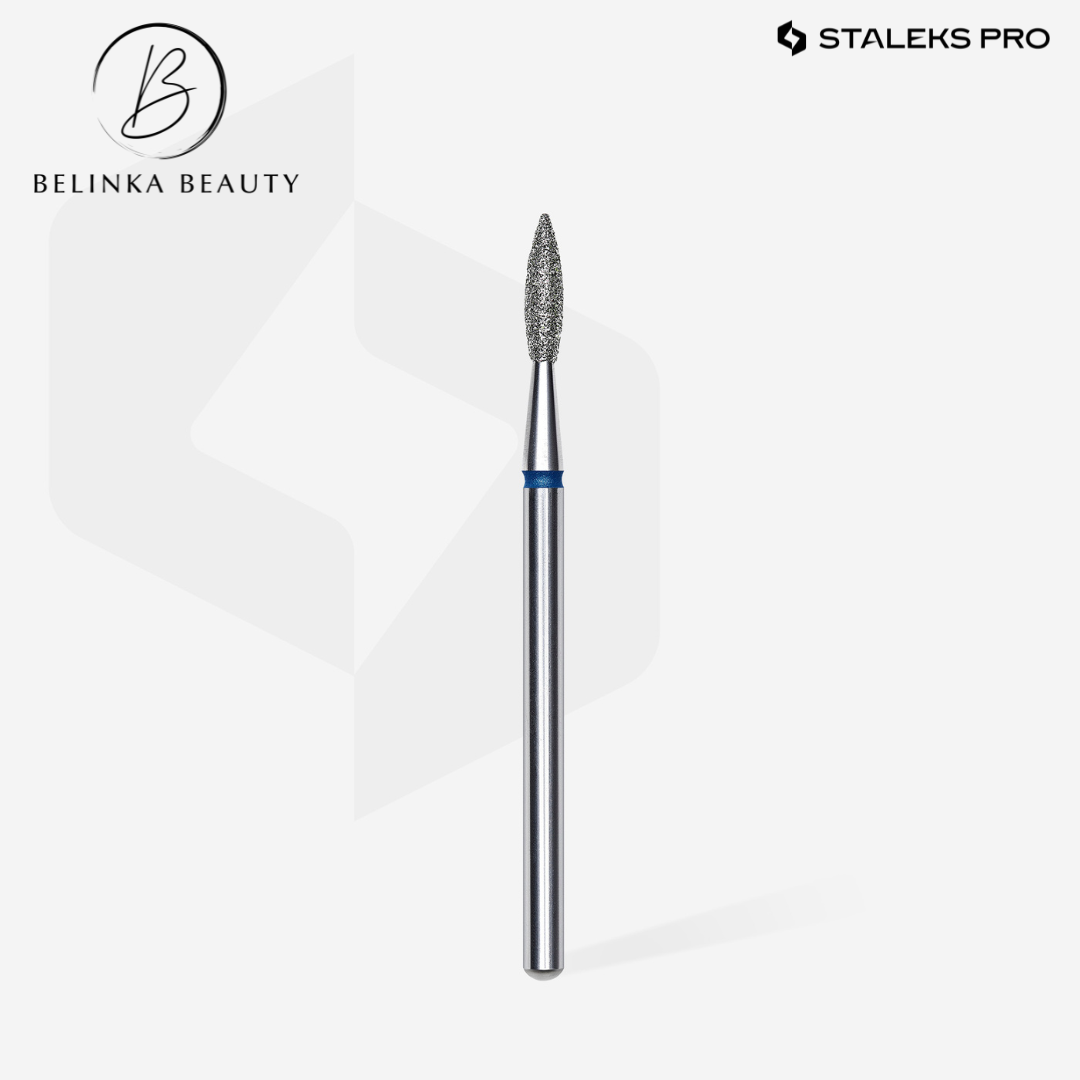 Staleks Expert Diamantový brusný nástavec špičatý flame blue 2,1mm/8mm - FA11B021/8